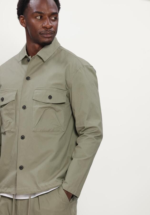 ANERKJENDT Heren Overshirts Akotto Cotton Overshirt Khaki - Foto 4