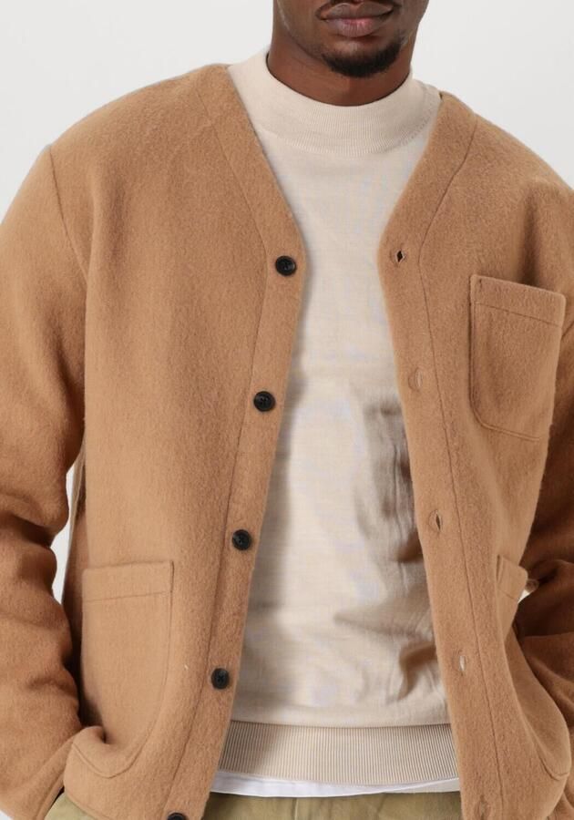 ANERKJENDT Heren Overshirts Aksigurd Boiled Wool Camel - Foto 3