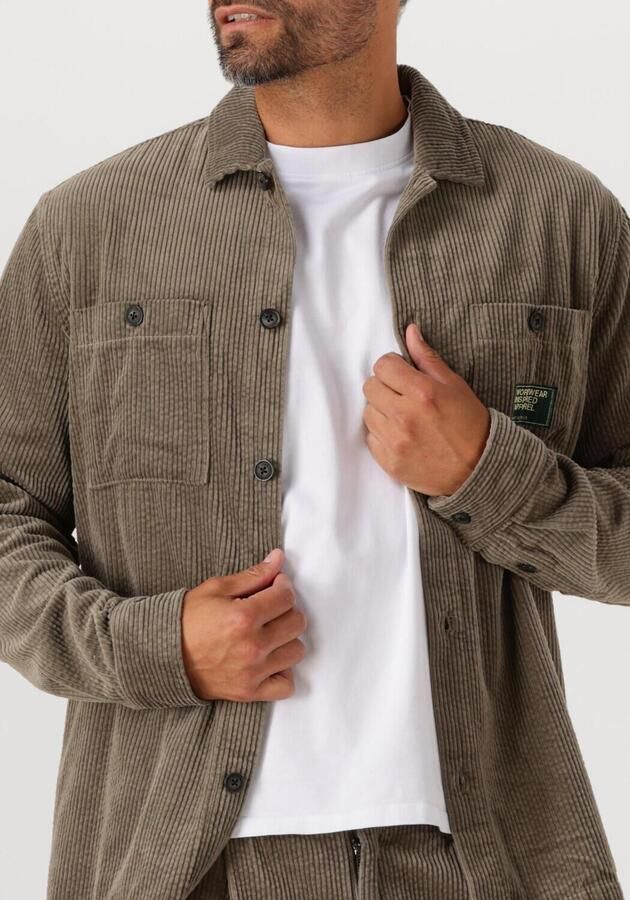 ANERKJENDT Heren Overshirts Aktheo Cord L s Overshirt Groen
