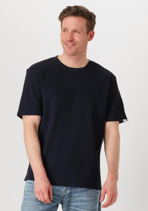 ANERKJENDT Heren Polo's & T-shirts Akkiki S s Waffle Tee Donkerblauw - Foto 4