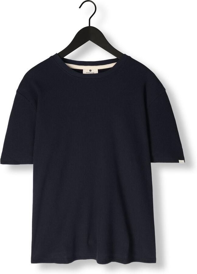 ANERKJENDT Heren Polo's & T-shirts Akkiki S s Waffle Tee Donkerblauw