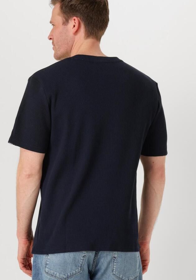 ANERKJENDT Heren Polo's & T-shirts Akkiki S s Waffle Tee Donkerblauw - Foto 2