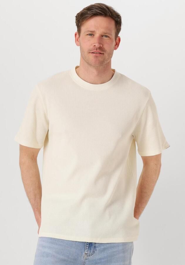 ANERKJENDT Heren Polo's & T-shirts Akkiki S s Waffle Tee Ecru - Foto 4