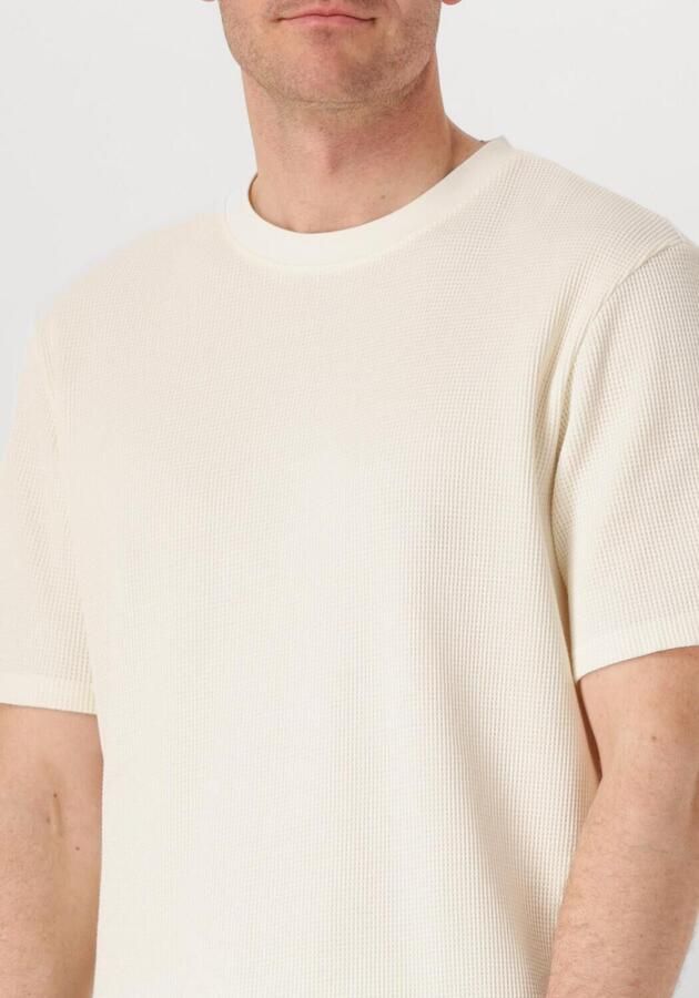 ANERKJENDT Heren Polo's & T-shirts Akkiki S s Waffle Tee Ecru - Foto 3