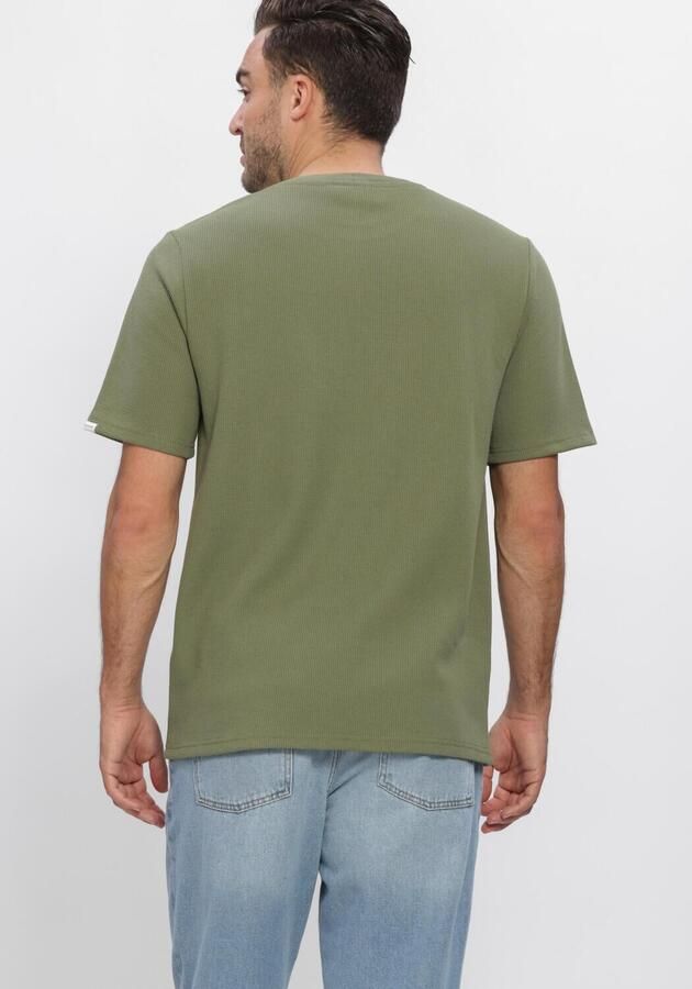 ANERKJENDT Heren Polo's & T-shirts Akkiki S s Waffle Tee Khaki - Foto 4
