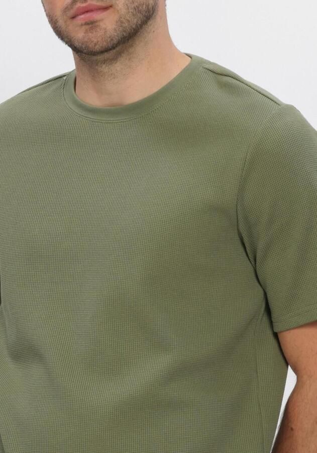 ANERKJENDT Heren Polo's & T-shirts Akkiki S s Waffle Tee Khaki - Foto 3