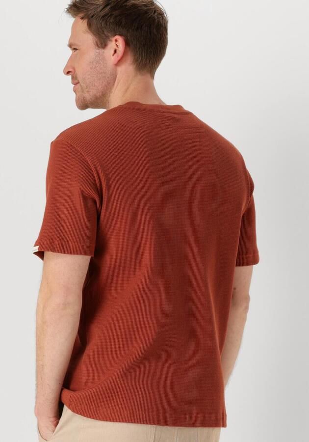 ANERKJENDT Heren Polo's & T-shirts Akkiki S s Waffle Tee Oranje - Foto 2