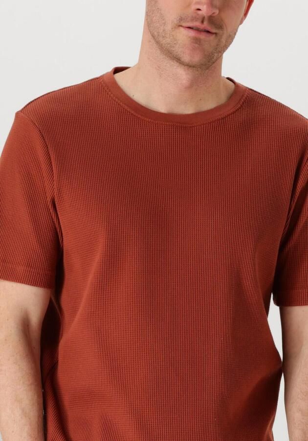 ANERKJENDT Heren Polo's & T-shirts Akkiki S s Waffle Tee Oranje - Foto 3