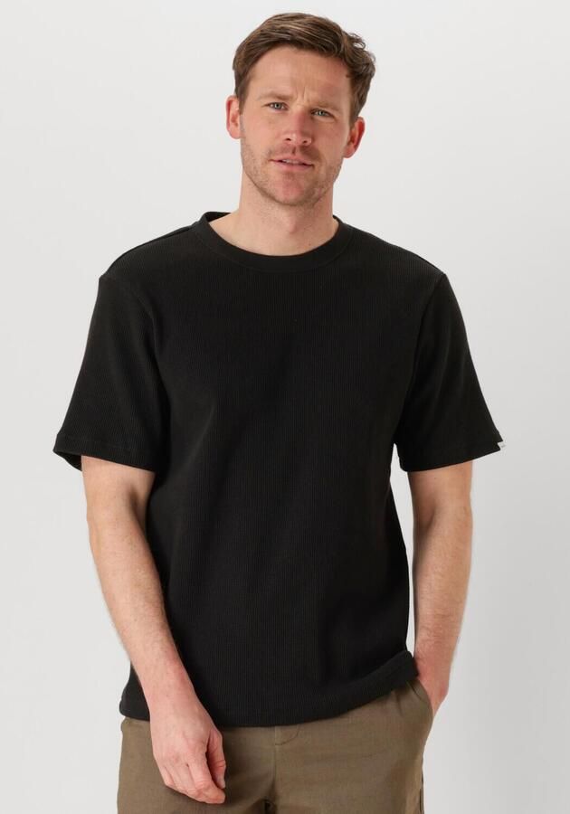 ANERKJENDT Heren Polo's & T-shirts Akkiki S s Waffle Tee Zwart - Foto 4