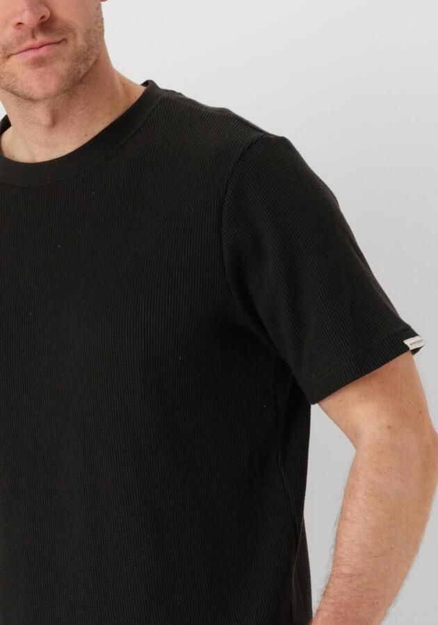 ANERKJENDT Heren Polo's & T-shirts Akkiki S s Waffle Tee Zwart - Foto 3