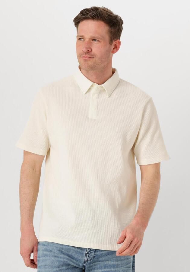 ANERKJENDT Heren Polo's & T-shirts Akkiki Waffle Polo Tee Gebroken Wit - Foto 4