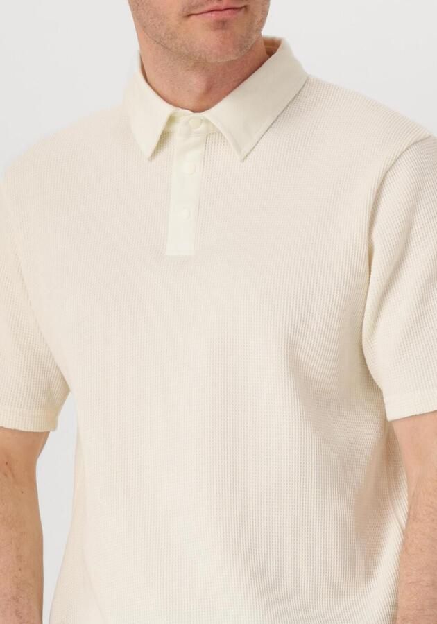 ANERKJENDT Heren Polo's & T-shirts Akkiki Waffle Polo Tee Gebroken Wit - Foto 3