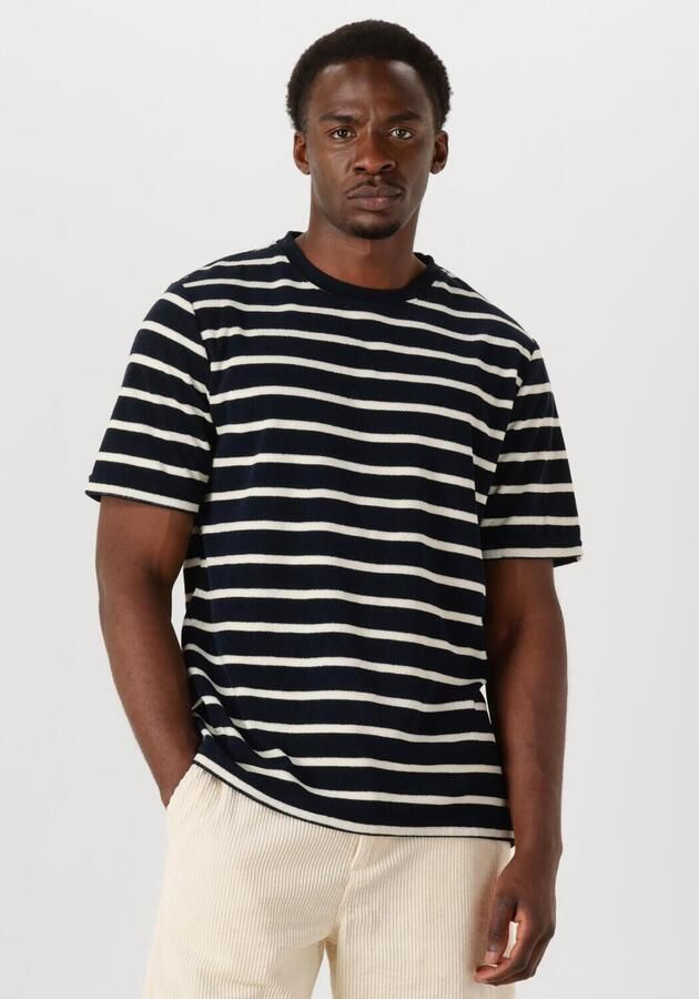 ANERKJENDT Heren Polo's & T-shirts Akkikki Frotte Stripe Tee Zwart - Foto 4