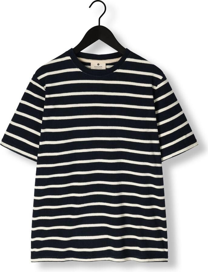 ANERKJENDT Heren Polo's & T-shirts Akkikki Frotte Stripe Tee Zwart
