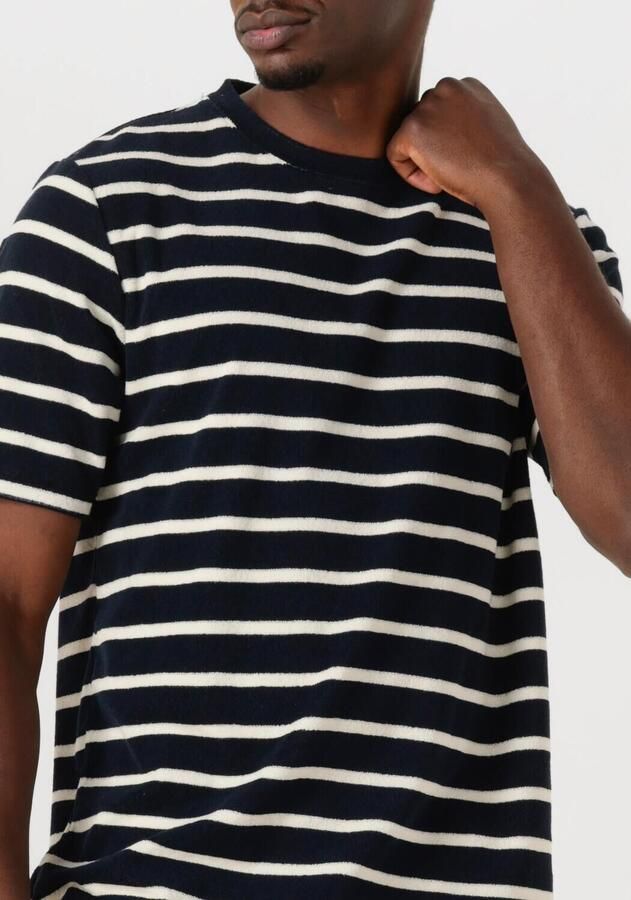 ANERKJENDT Heren Polo's & T-shirts Akkikki Frotte Stripe Tee Zwart - Foto 2