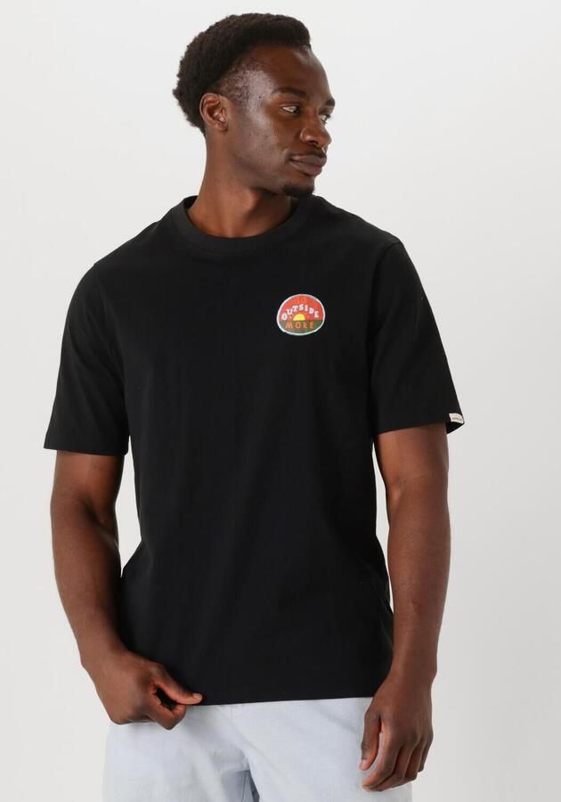 ANERKJENDT Heren Polo's & T-shirts Akkikki Go Outside More Ss Tee Zwart - Foto 4