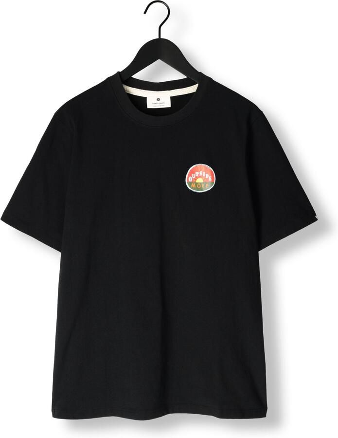 ANERKJENDT Heren Polo's & T-shirts Akkikki Go Outside More Ss Tee Zwart