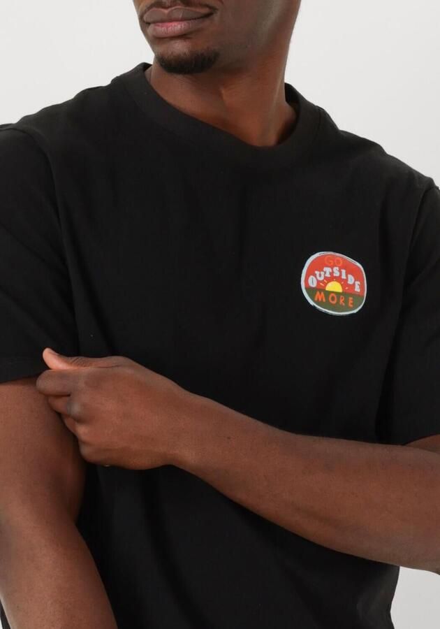 ANERKJENDT Heren Polo's & T-shirts Akkikki Go Outside More Ss Tee Zwart - Foto 3