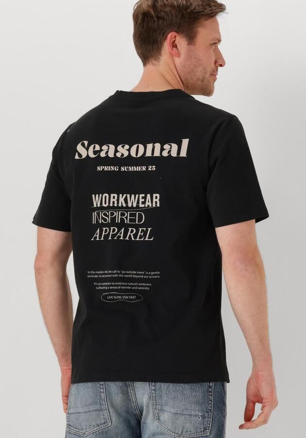 ANERKJENDT Heren Polo's & T-shirts Akkikki Seasonal Tee Zwart - Foto 2