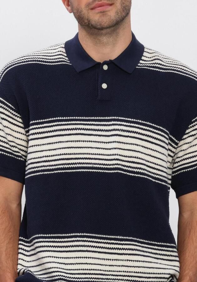 ANERKJENDT Heren Polo's & T-shirts Akseb Stripe Polo Ss Knit Donkerblauw - Foto 4