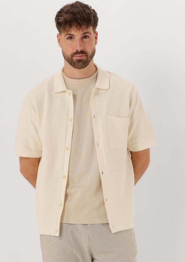 ANERKJENDT Heren Polo's & T-shirts Aksvend S s Knit Shirt Beige - Foto 4