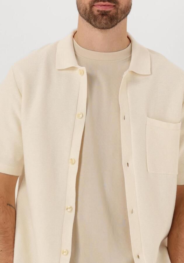 ANERKJENDT Heren Polo's & T-shirts Aksvend S s Knit Shirt Beige - Foto 3