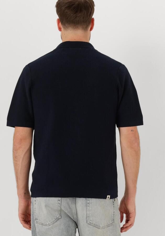 ANERKJENDT Heren Polo's & T-shirts Aksvend S s Knit Shirt Donkerblauw - Foto 2