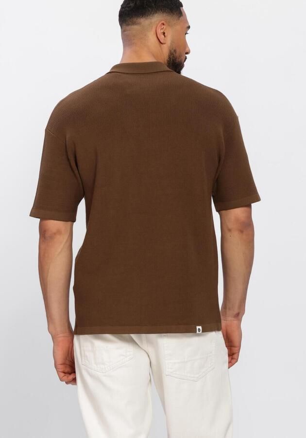 ANERKJENDT Heren Polo's & T-shirts Akvilhelm Needle Rib Ss Knit Bruin - Foto 3