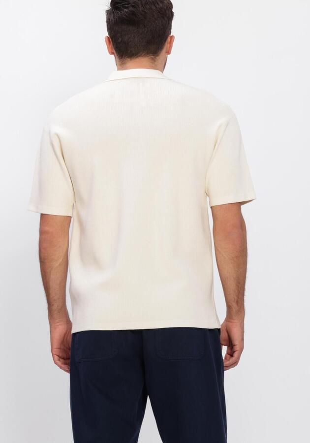 ANERKJENDT Heren Polo's & T-shirts Akvilhelm Needle Rib Ss Knit Ecru - Foto 3