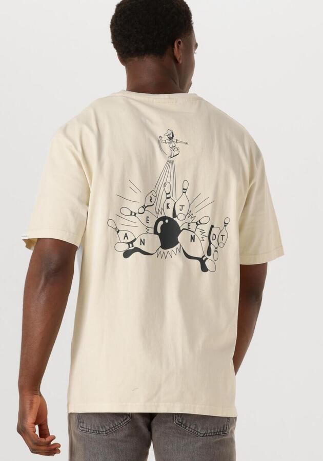 ANERKJENDT Heren Polo's & T-shirts Akvillads Bowling Print S s Tee Ecru - Foto 2