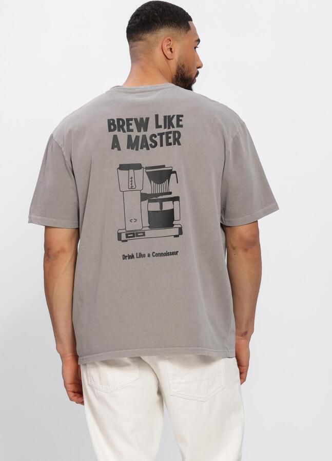 ANERKJENDT Heren Polo's & T-shirts Akvillads Brewlikeamaster Ss Tee Taupe