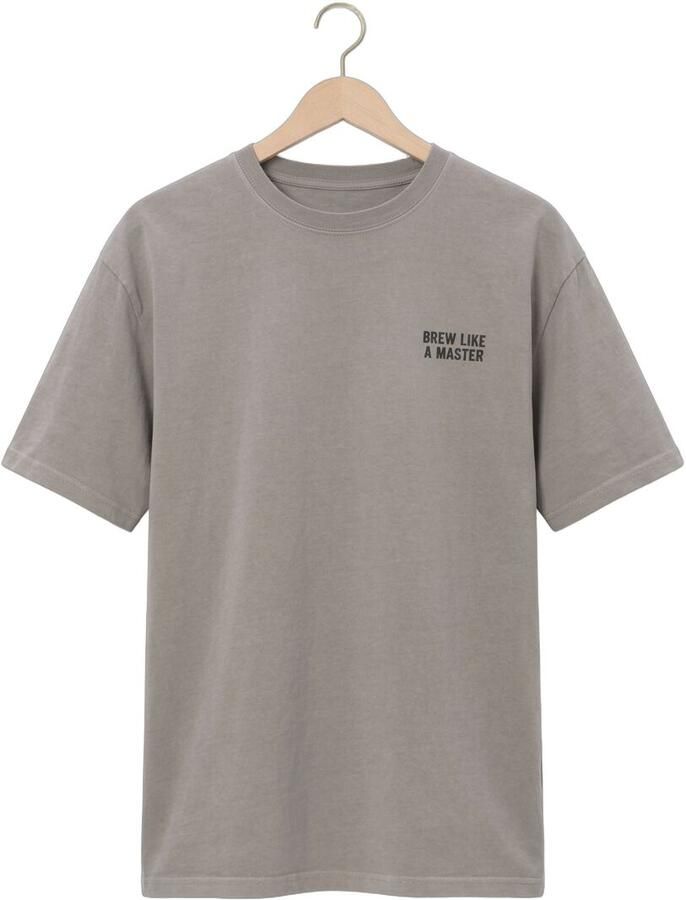 ANERKJENDT Heren Polo's & T-shirts Akvillads Brewlikeamaster Ss Tee Taupe - Foto 2