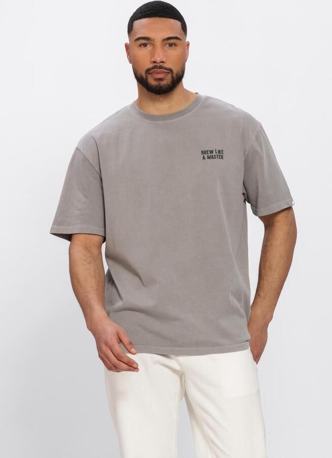 ANERKJENDT Heren Polo's & T-shirts Akvillads Brewlikeamaster Ss Tee Taupe - Foto 3