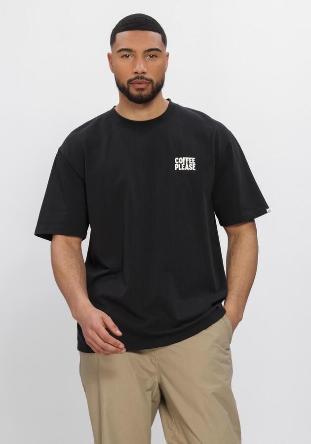 ANERKJENDT Heren Polo's & T-shirts Akvillads Coffeeplease Ss Tee Zwart - Foto 3