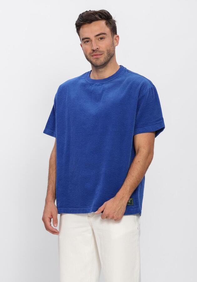 ANERKJENDT Heren Polo's & T-shirts Akvillads Corduroy Ss Tee Blauw
