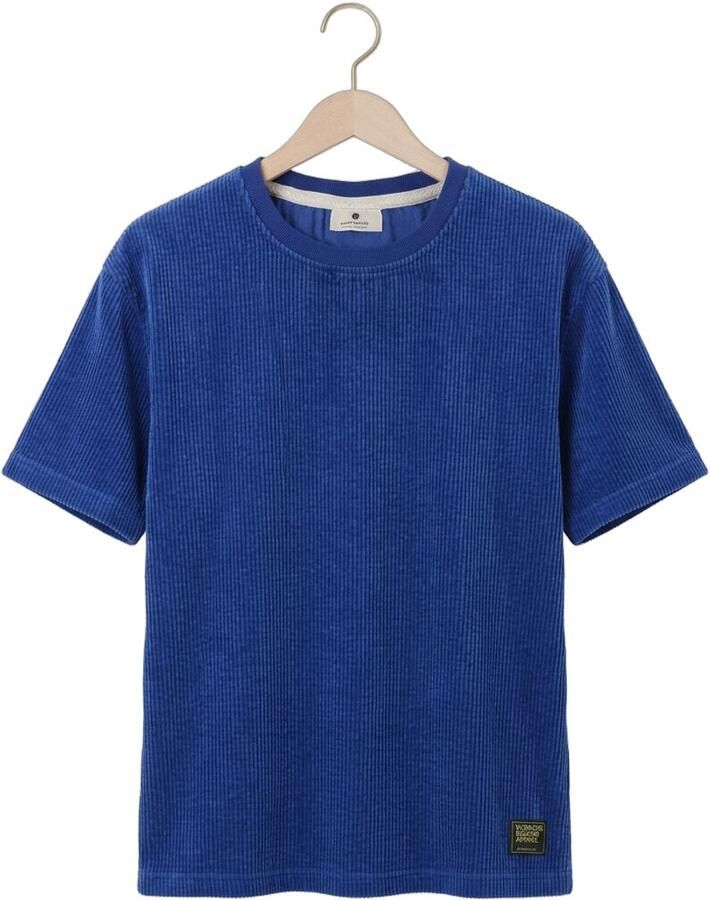ANERKJENDT Heren Polo's & T-shirts Akvillads Corduroy Ss Tee Blauw - Foto 2