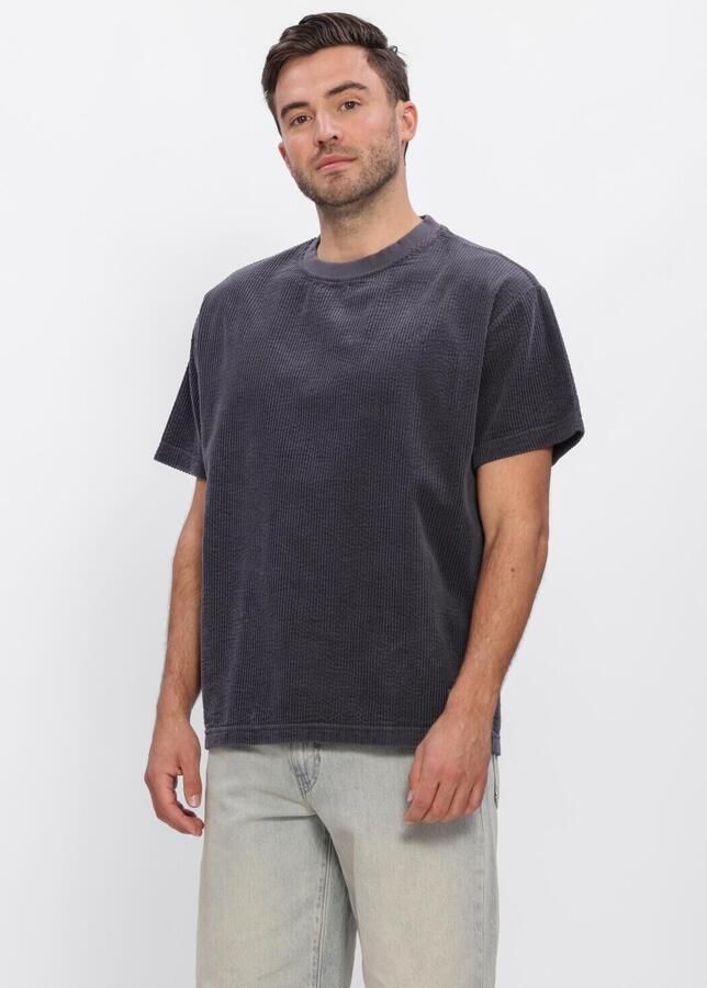 ANERKJENDT Heren Polo's & T-shirts Akvillads Corduroy Ss Tee Donkergrijs