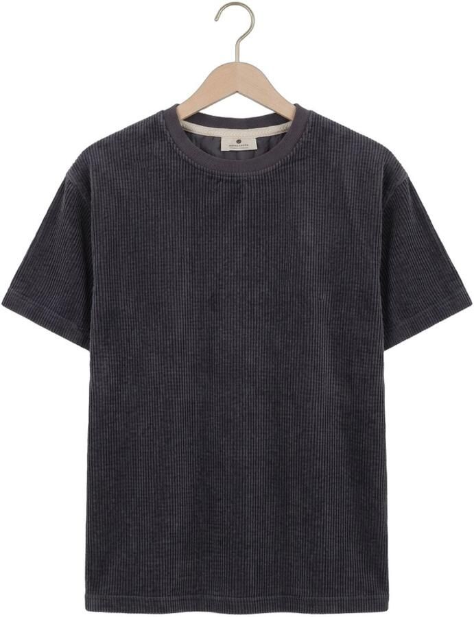 ANERKJENDT Heren Polo's & T-shirts Akvillads Corduroy Ss Tee Donkergrijs - Foto 2