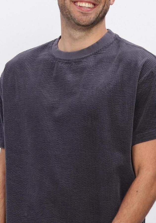 ANERKJENDT Heren Polo's & T-shirts Akvillads Corduroy Ss Tee Donkergrijs - Foto 4