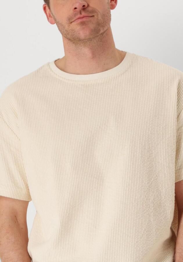 ANERKJENDT Heren Polo's & T-shirts Akvillads Corduroy S s Tee Gebroken Wit - Foto 4