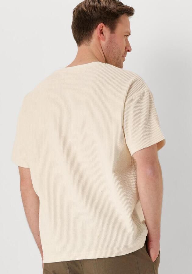 ANERKJENDT Heren Polo's & T-shirts Akvillads Corduroy S s Tee Gebroken Wit - Foto 3