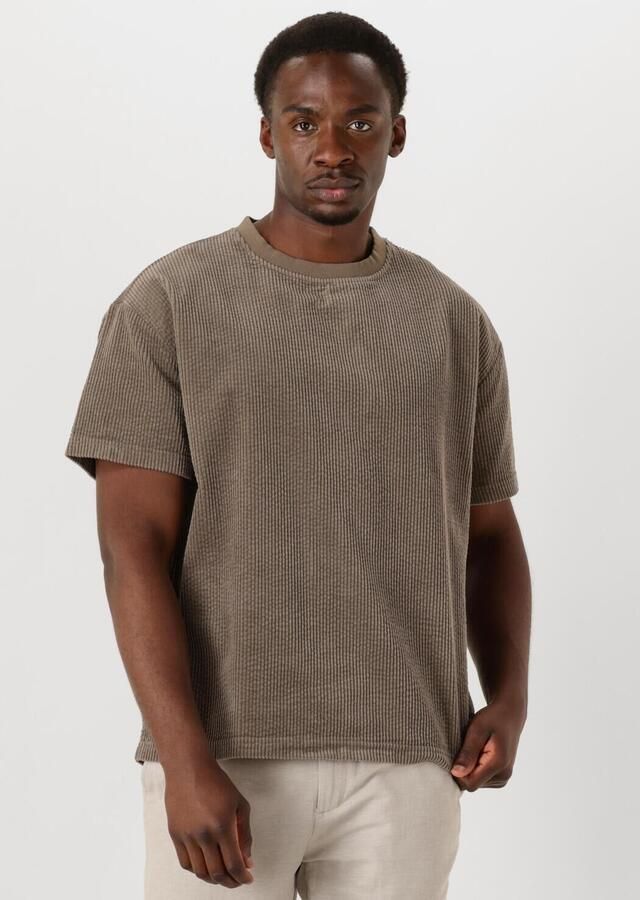 ANERKJENDT Heren Polo's & T-shirts Akvillads Corduroy S s Tee Taupe