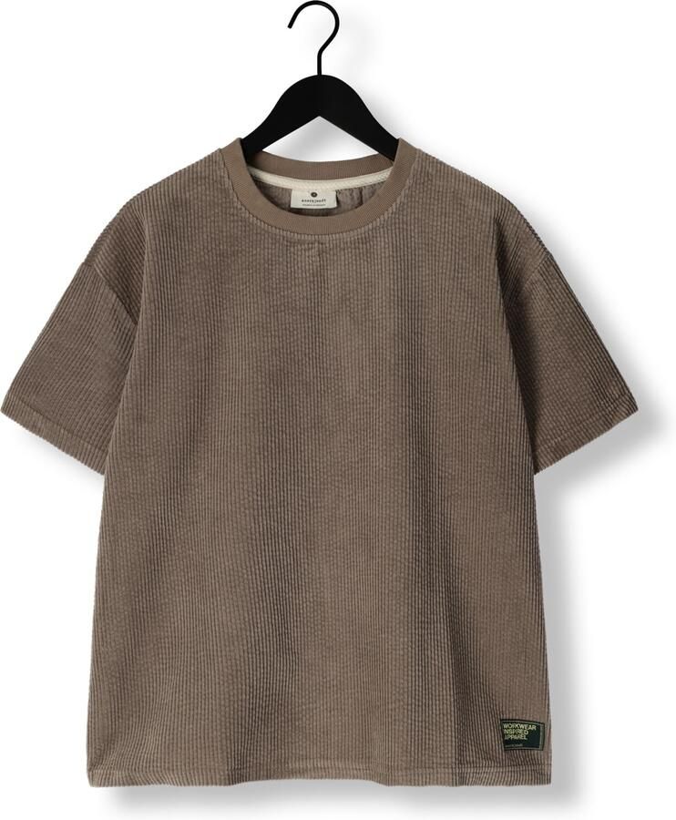ANERKJENDT Heren Polo's & T-shirts Akvillads Corduroy S s Tee Taupe - Foto 2