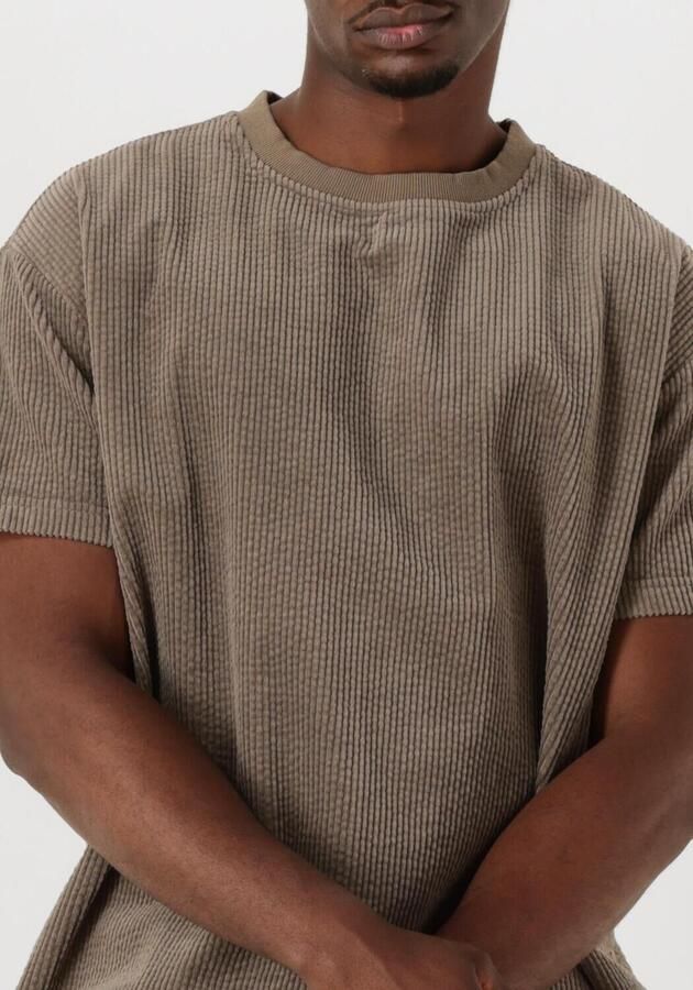 ANERKJENDT Heren Polo's & T-shirts Akvillads Corduroy S s Tee Taupe - Foto 4