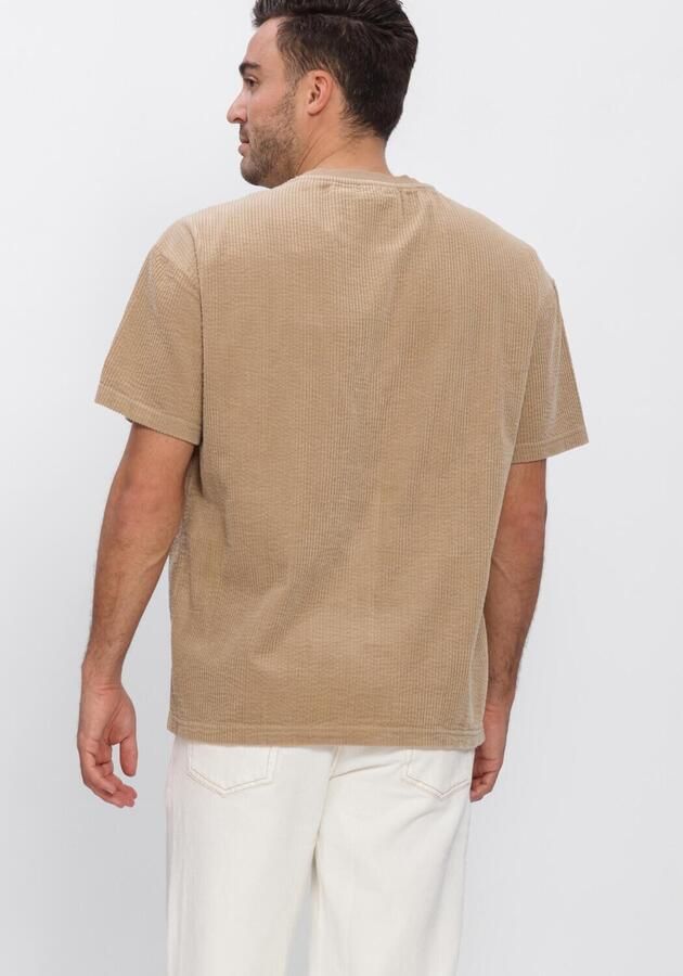 ANERKJENDT Heren Polo's & T-shirts Akvillads Corduroy Ss Tee Zand - Foto 3