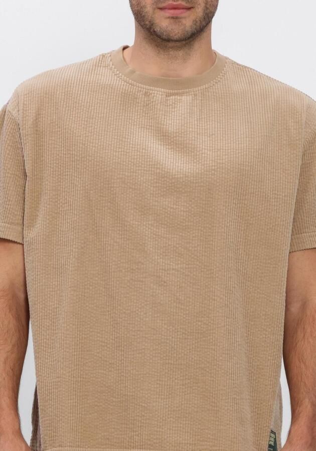 ANERKJENDT Heren Polo's & T-shirts Akvillads Corduroy Ss Tee Zand - Foto 4