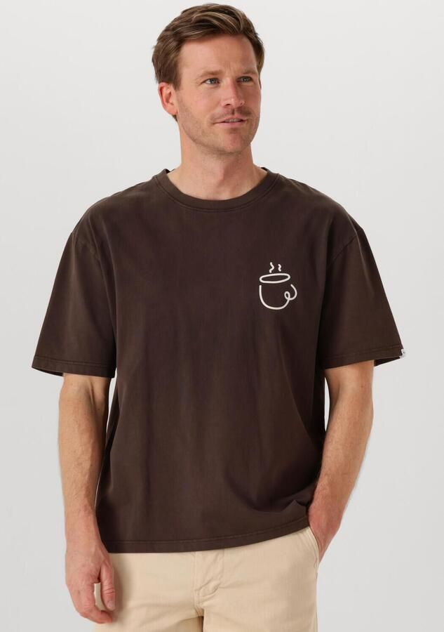 ANERKJENDT Heren Polo's & T-shirts Akvillads Espresso Print S s Tee Bruin - Foto 3