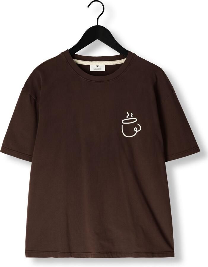 ANERKJENDT Heren Polo's & T-shirts Akvillads Espresso Print S s Tee Bruin