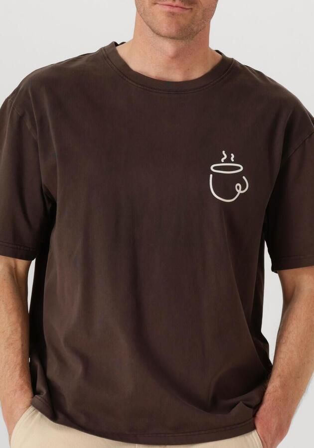 ANERKJENDT Heren Polo's & T-shirts Akvillads Espresso Print S s Tee Bruin - Foto 2