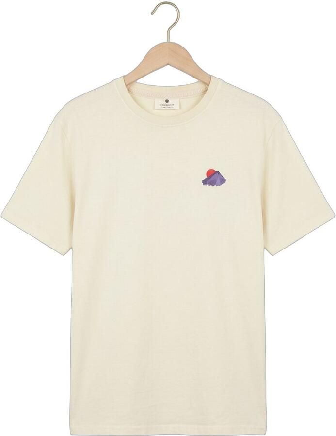 ANERKJENDT Heren Polo's & T-shirts Akvillads Mountain Ss Tee Ecru - Foto 2